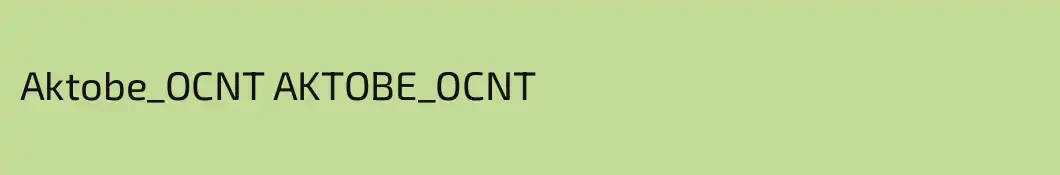 Aktobe_OCNT AKTOBE_OCNT